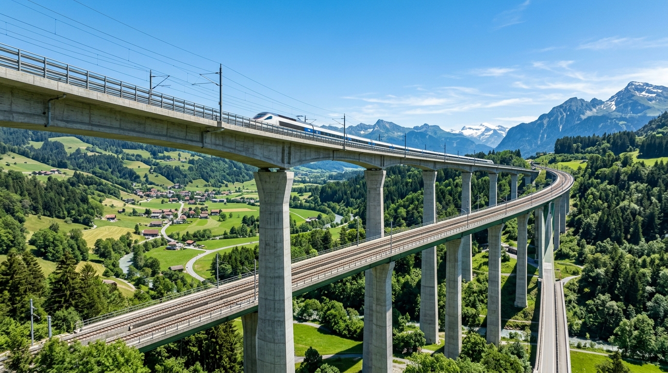 High-Speed Rail & Bridge Concrete Project Site